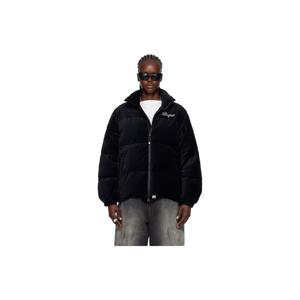 BAPE 패딩 블랙 베이프 로고 벨벳 다운 재킷 242546F061000