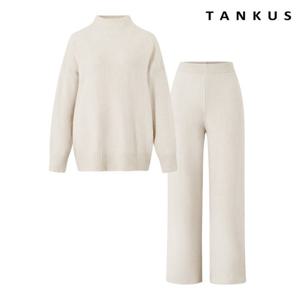 [탱커스]하프넥 루즈핏 니트 팬츠 투피스 셋업 (TX4OP013L0)
