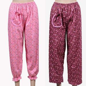 여성 순면 플라워 포켓 시보리 일자 9부 파자마 바지