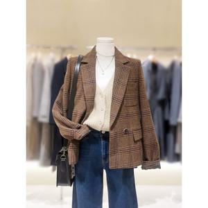 [숲]여성 체크모직자켓  SSBAJK37