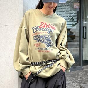 나야홍 / 빅사이즈 511 기모어반프린팅맨투맨 DNMV684