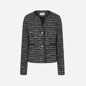[캐리스노트]글리터 믹스 크롭 트위드 자켓 CNEWJK903