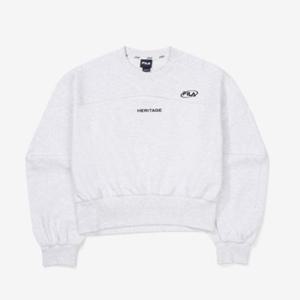 휠라 여성 자수 면혼방스트레치 컷아웃 맨투맨 FS2POF3154F_WTM