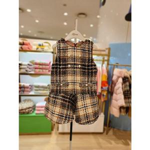 프렌치캣5 주니어 브라운체크점퍼스커트 (T25KBO010A)