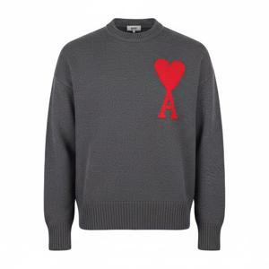 아미 빅하트 로고 오버핏 울 니트  UKS002 018 067