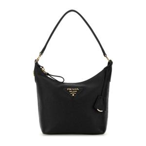 프라다 블랙 가죽 지퍼 버킷백 1BC278VONO2DKV F0632