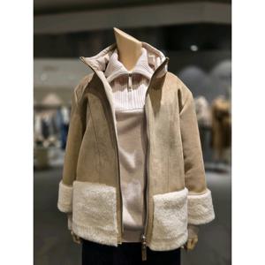 보니스팍스 (B1G42MJK510) 반후드형 무스탕 재킷