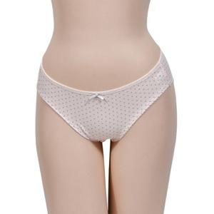 PT1657 도트패턴 리본 포인트 내츄럴 면스판 삼각팬티