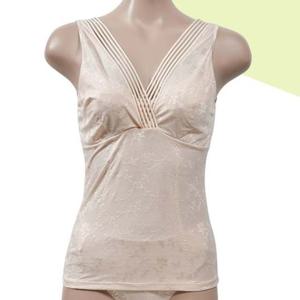 드러운 모노사 플라워패턴 브이라인 노몰드 브라런닝