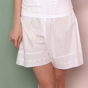 시원한 아사면 부드러운 자수 흰색 속바지