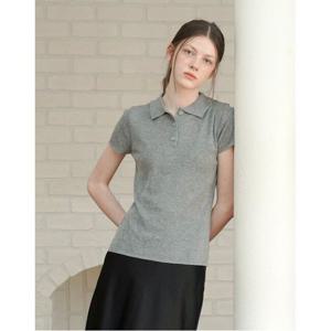 [위시드]베이직 하프 카라넥 반팔 니트 (WICBNT025)