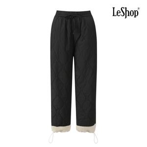 르샵  배색 뽀글이 스트링 기모 패딩 팬츠 (BPBPT006A)