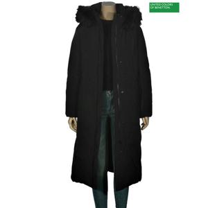 베네통 벨티드 폭스퍼 구스 다운 롱 패딩 BAPDA8561