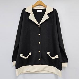 나야홍 / 빅사이즈 512 데일리배색자켓가디건 DBST549