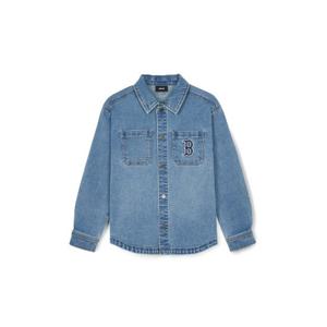 MLB키즈긴팔티 GQC 7AWSV0144-43BLS 바시티 데님셔츠 보스턴 레드삭스