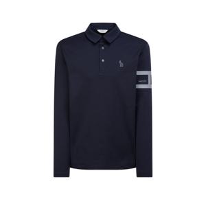 헤지스 골프 남성 24FW 네이비 로고프린트 긴팔폴로티셔츠 WPTS4D711N3