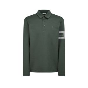 헤지스 골프 남성 24FW 카키 로고프린트 긴팔폴로티셔츠 WPTS4D711K2