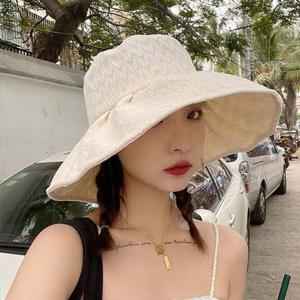 여성 왕골 비치모자 자외선차단 패션 썬캡