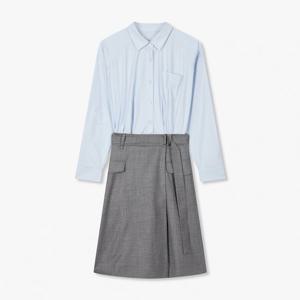 보브  (7115437902) 믹스 셔츠 카라 원피스