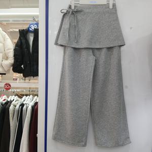 [에꼴리에][모다부평]스칸트 스트링 와이드 바지/26OT281GY_BP