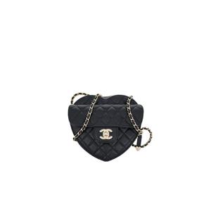 [엘러브] 샤넬 하트백 스몰 블랙 금장 램스킨 5ET2066