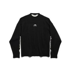 발렌시아가 셔츠 857094 T1769 1070 BLACK E WHITE Black