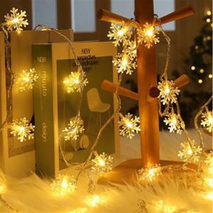 가랜드전구 LED 눈꽃 가랜드 조명 40구 전구 6m 웜색전구