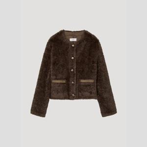 [리스트]배색 페이크 퍼 라운드 자켓(TWUJPO82040)