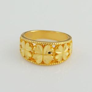 [Byeolirang]럭키 클로버 순금반지 24k 7.5g