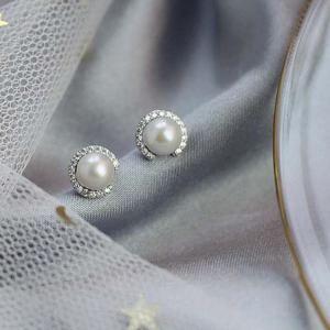 로맨틱써클 진주귀걸이 s925실버 여성 우아한 주얼리