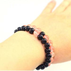 크리스탈 팔찌 흑석 2p세트 원석 패션