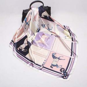 롱 올리비아 사각 스카프(바이올렛) 여성