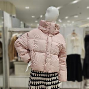 [밸리걸] 스트링 하이넥 후드 패딩 점퍼 809850