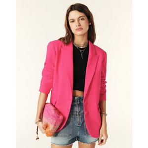 바쉬 24SS 클리어런스 핑크 솔리드 투버튼 테일러드 긴팔자켓 SIJA4E012P2