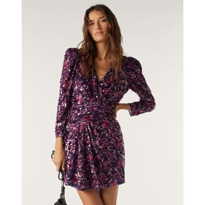 바쉬 23FW 바이올렛 스팽글장식 긴팔원피스 SIDR3F022V2