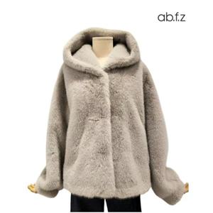 [에이비에프지]보아 퍼 후드 롱 재킷 APA1HF05A