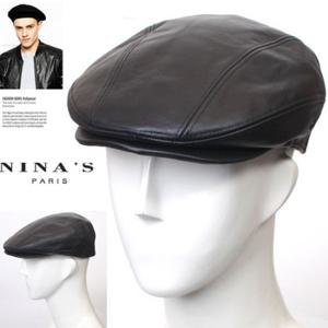 4SIZE_SIMPLE STYLE 남자가죽베레모자(7SH215)