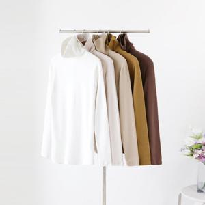 엠클로 남자 슬림핏 기모 레이어드 이너 면 목폴라 스판 긴팔티셔츠 11컬러