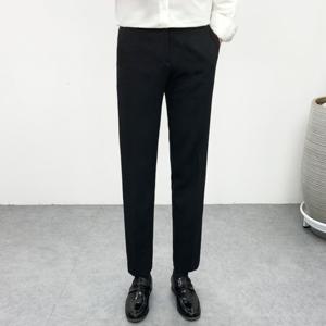 빅사이즈 기모 기본 무지 스판 슬랙스 구김방지 링클프리 바지