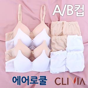 [크리비아]주니어2단계 A/B컵 몰드브라팬티10종(2CMS10C)