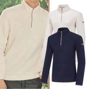 비티알 BTR 남성 골프웨어 겨울 긴팔 기모 반집업 티셔츠