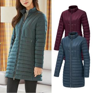 콜핑 여성 구스다운 등산 중기장 패딩 자켓 경량 보온