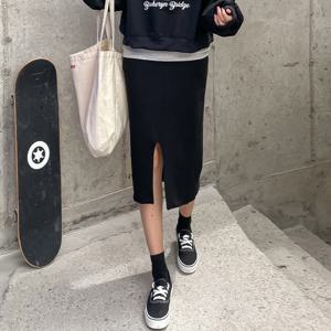 [나크21] (55~88) 앞절개 허리밴딩 스커트 KO11-P-05