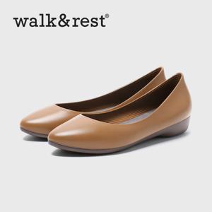 워크앤레스트 Flat3 Pointed 플랫슈즈 카멜브라운
