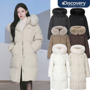 [백화점]디스커버리 25FW 고윤정착용 신상 겨울 여성 켈리 구스다운 롱패딩 롱다운/시그니처/유럽산 폭스퍼/그라핀/세미오버핏 DWDJ9A056