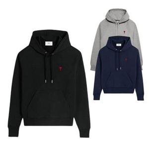 아미 스몰하트 로고패치 후드 티셔츠