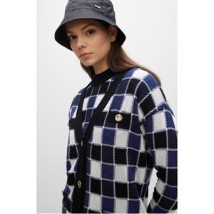 [공식][보스] 정가  595,000원 여성 릴랙스핏 로고 버튼 체크 가디건 50476603_962