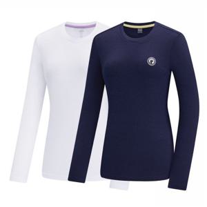 비티알 BTR 여성 골프웨어 봄 긴팔 면터치 스판 라운드 티셔츠