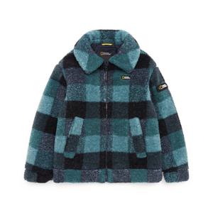 [내셔널지오그래픽 키즈] K224UFJ160 카라넥 플리스 F-ZIP TEALGREEN