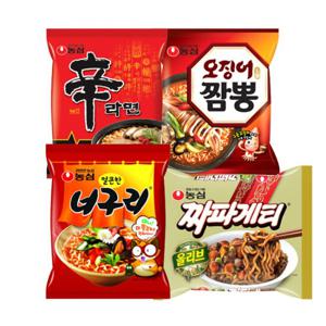 농심 신라면 5 + 짜파게티 5 + 너구리 5 + 오징어짬뽕 5